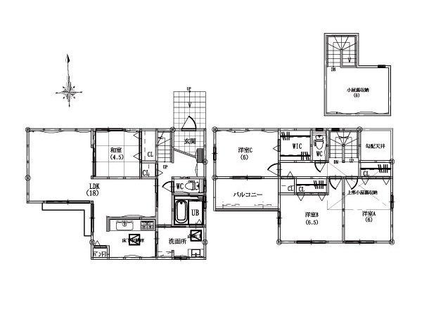 Floor plan. 32,900,000 yen, 4LDK, Land area 132.25 sq m , Building area 108.49 sq m