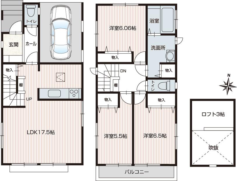 Floor plan. 19.9 million yen, 3LDK, Land area 96.61 sq m , Building area 97.73 sq m