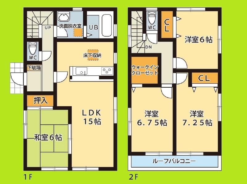 Floor plan. 31,900,000 yen, 4LDK + S (storeroom), Land area 129.3 sq m , Building area 99.39 sq m