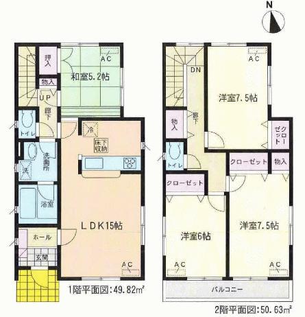 Floor plan. 29,900,000 yen, 4LDK, Land area 125.17 sq m , Building area 100.45 sq m floor plan