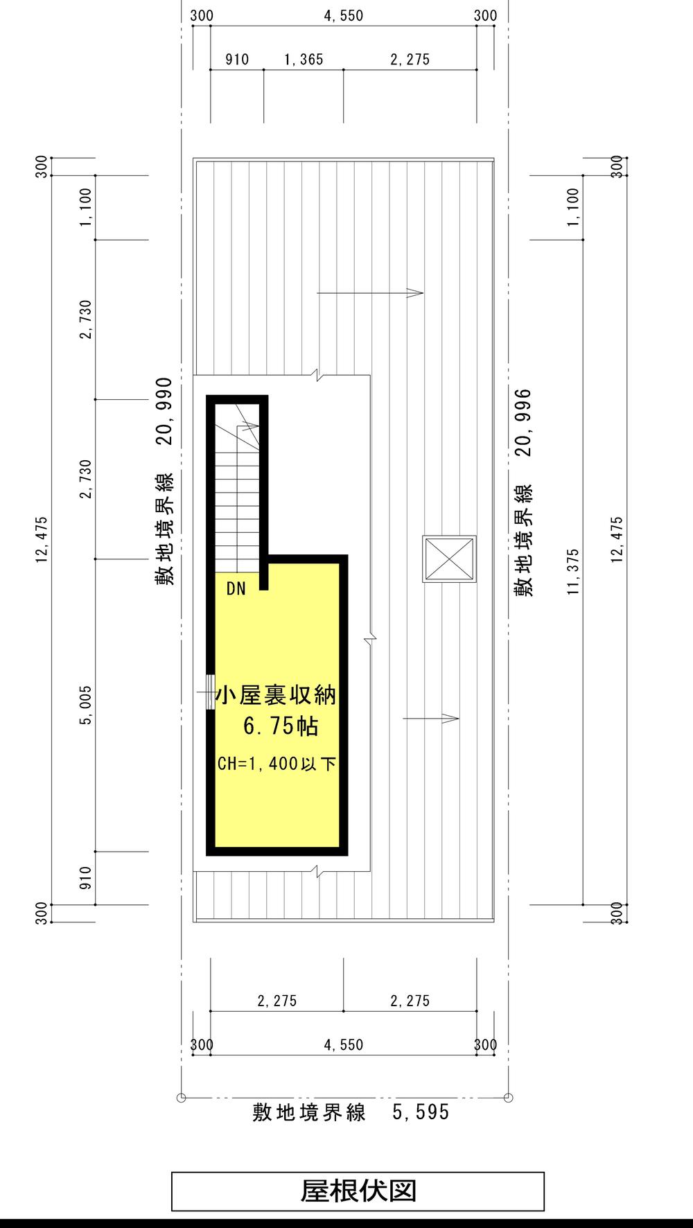 Floor plan. 24,800,000 yen, 4LDK, Land area 110.14 sq m , Building area 117.46 sq m   [Roof plan] Attic storage of leeway is with fixed stairs! 