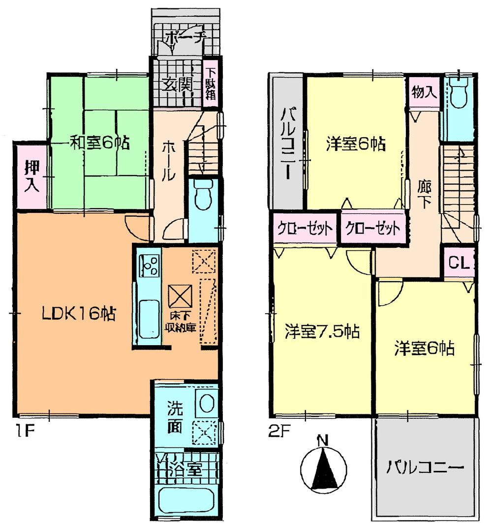 Floor plan. (4 Building), Price 26,300,000 yen, 4LDK, Land area 119.16 sq m , Building area 98.01 sq m