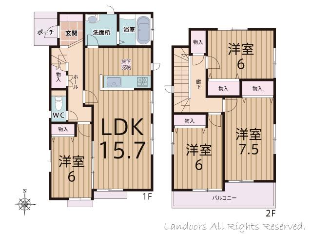 Floor plan. 23,900,000 yen, 4LDK, Land area 115.8 sq m , Building area 97.52 sq m floor plan