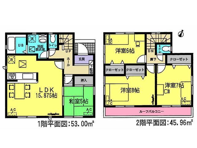 Floor plan. 27,800,000 yen, 4LDK, Land area 120.47 sq m , Building area 98.96 sq m floor plan