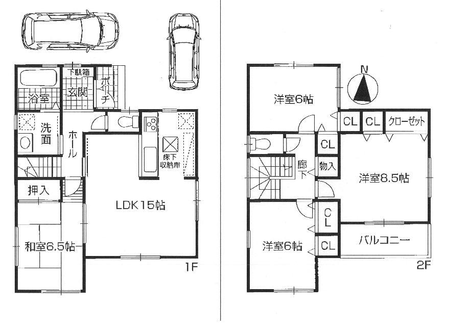 Floor plan. 23.8 million yen, 4LDK, Land area 116.89 sq m , Building area 98.83 sq m