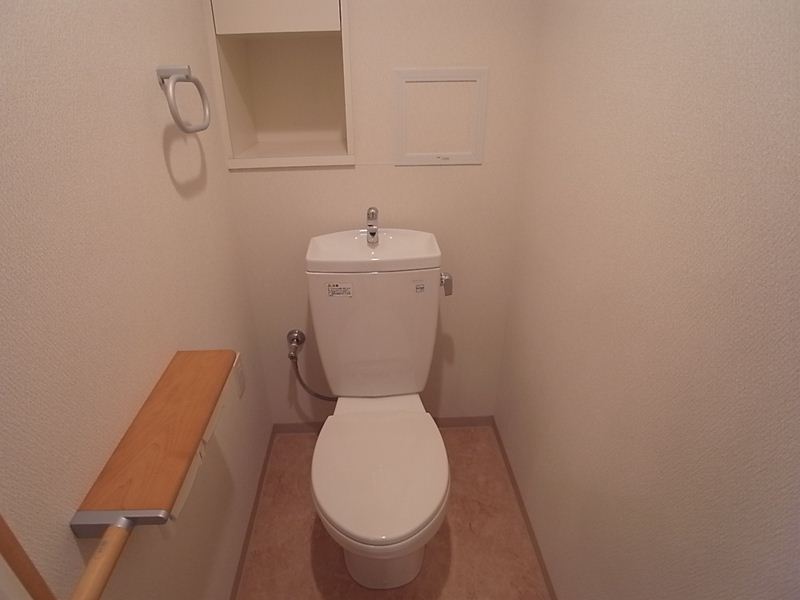 Toilet. Warm water washing toilet seat mounting possible