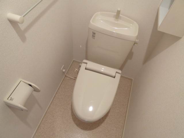 Toilet. Heating toilet seat (The photograph is an image)