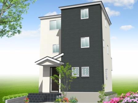 Building plan example (Perth ・ appearance). 3-storey building completed Perth (No. 2 locations)