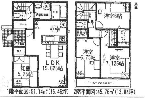 Floor plan. (13 Building), Price 25,800,000 yen, 4LDK, Land area 110.69 sq m , Building area 96.9 sq m