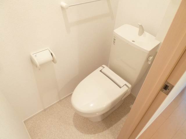 Toilet. Heating toilet seat (The photograph is an image)