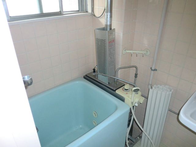 Bath. Tub is equipped with window!
