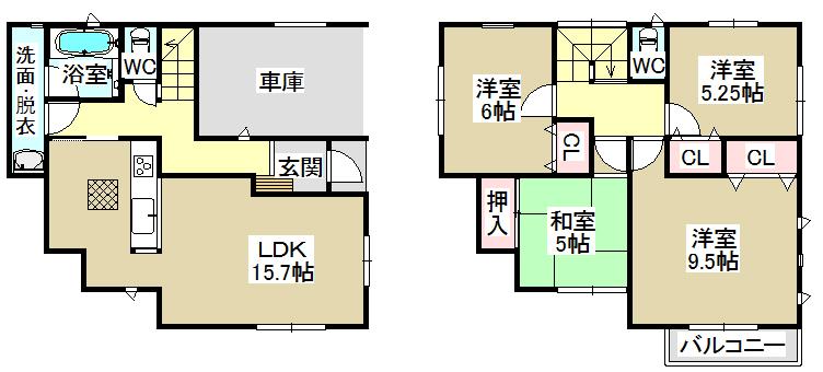Floor plan. 24,900,000 yen, 4LDK, Land area 104.76 sq m , Building area 108.13 sq m