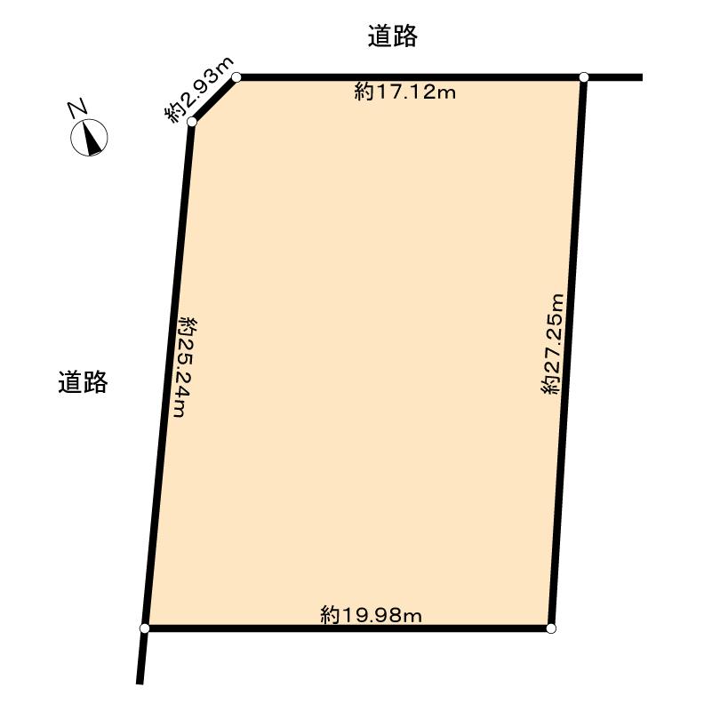 Compartment figure. Land price 127 million yen, Land area 529.38 sq m northwest corner lot, South is the location of the hanging! Land area of ​​about 160 square meters!