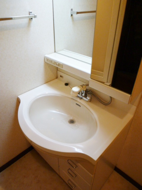 Washroom. Independent wash basin (shower head)