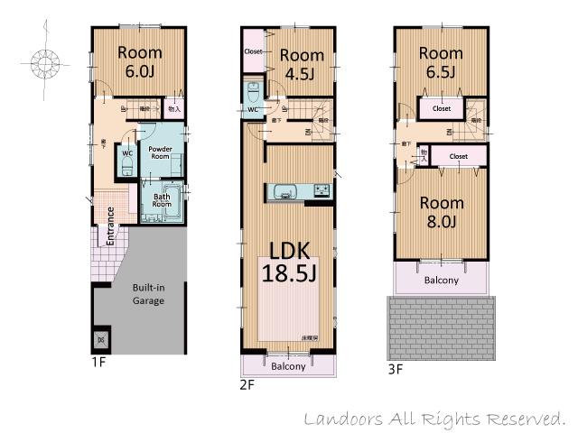 Floor plan. 42,800,000 yen, 4LDK, Land area 87.79 sq m , Building area 128.12 sq m floor plan