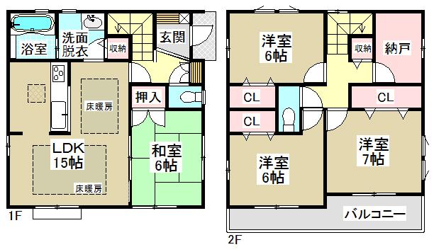 Floor plan. (4 Building), Price 45,900,000 yen, 4LDK, Land area 110.5 sq m , Building area 103.51 sq m