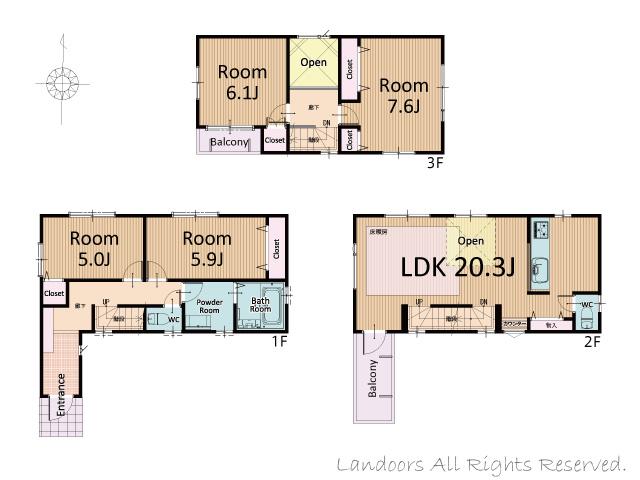 Floor plan. 36,800,000 yen, 4LDK, Land area 85.63 sq m , Building area 103.91 sq m floor plan