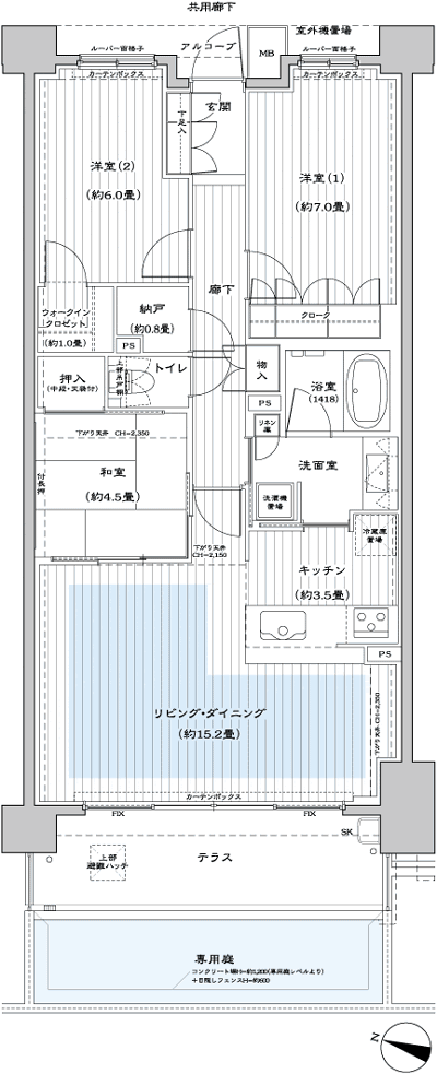 Floor: 3LDK + WIC + N, the occupied area: 83.07 sq m, Price: 30.4 million yen