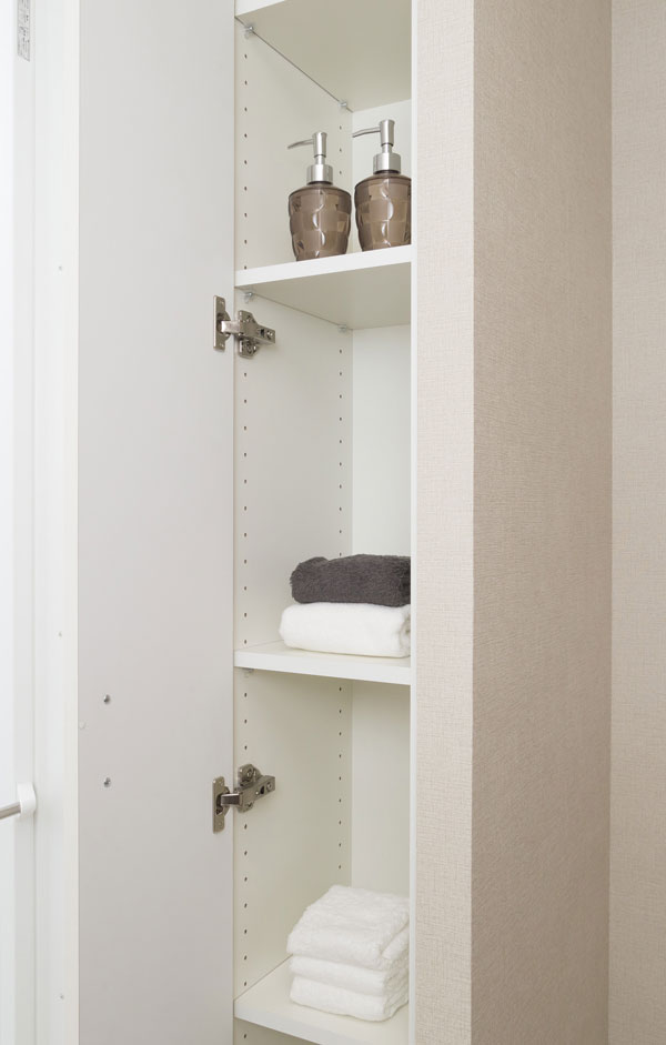 Receipt.  [Linen cabinet] To wash room, Set up a convenient linen warehouse for storage of sanitary supplies, such as towels and detergent. Because of the movable shelf, You can also organize clean Accessories (same specifications)