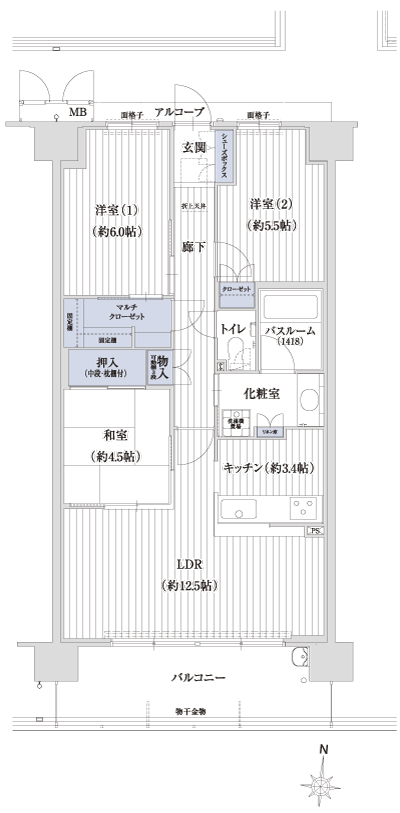 Floor: 3LDK, occupied area: 75.28 sq m, Price: 33,600,000 yen ・ 34,100,000 yen