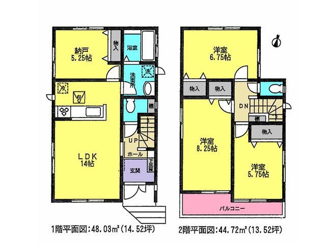 Floor plan. 30,900,000 yen, 3LDK+S, Land area 100.04 sq m , Building area 92.75 sq m floor plan