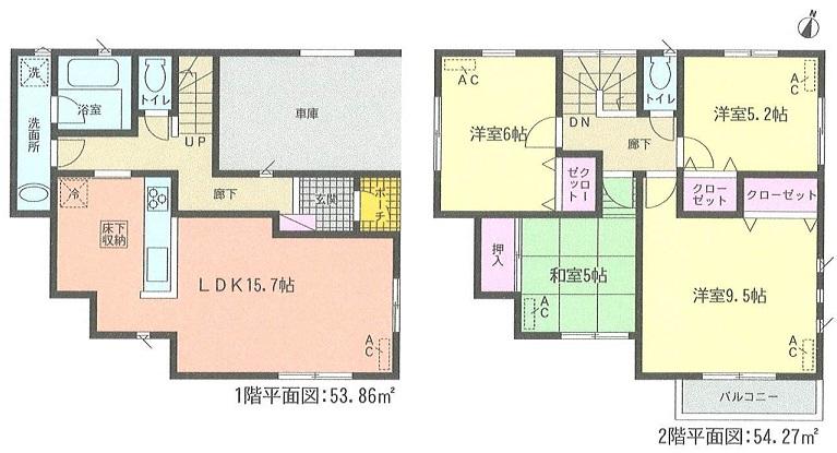 Floor plan. 24,900,000 yen, 4LDK, Land area 104.76 sq m , Building area 108.13 sq m