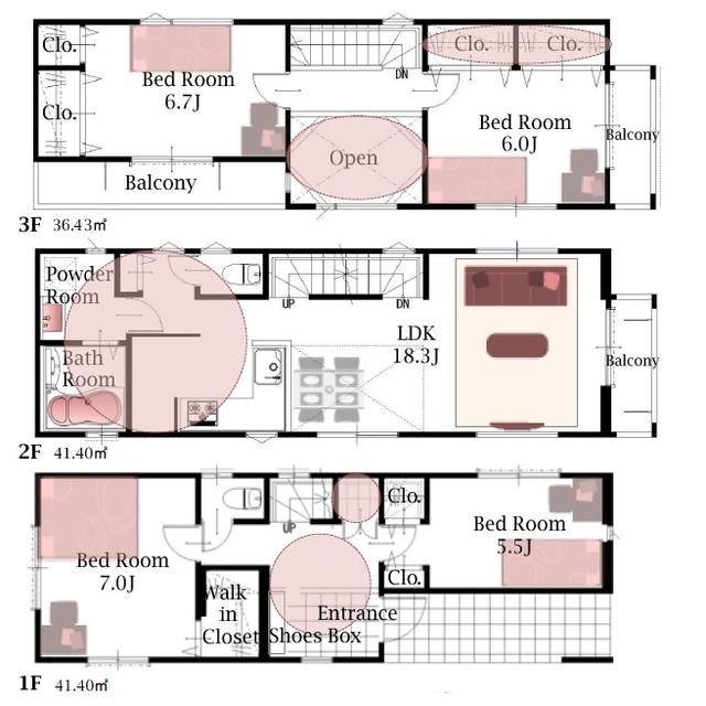 Floor plan. 34,800,000 yen, 4LDK, Land area 80.55 sq m , Building area 119.23 sq m