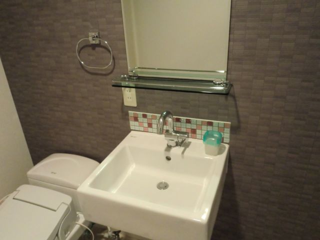 Washroom. Stylish washstand. 