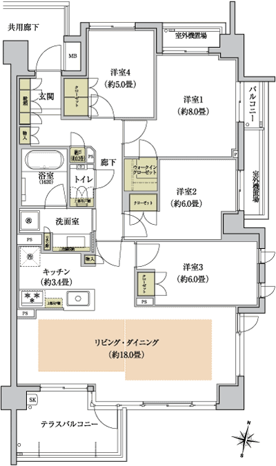 Floor: 4LDK + N + WIC, the occupied area: 100.89 sq m, Price: TBD