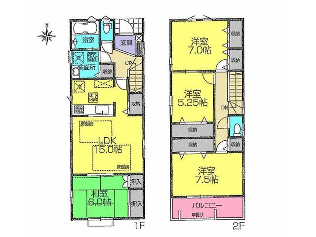 Floor plan. 37,900,000 yen, 4LDK, Land area 119.11 sq m , Building area 103.92 sq m floor plan