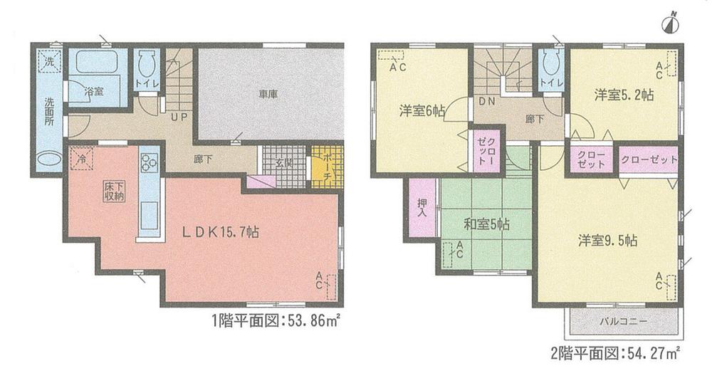 Floor plan. (1 Building), Price 24,900,000 yen, 4LDK, Land area 104.76 sq m , Building area 108.13 sq m
