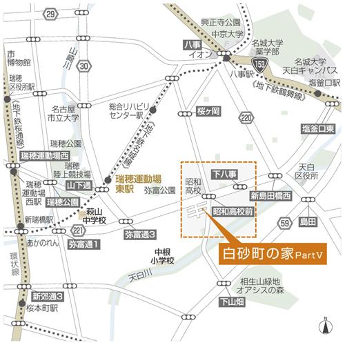 Local guide map. Wide-area view