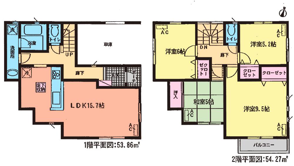 Floor plan. (1 Building), Price 24,900,000 yen, 4LDK, Land area 104.76 sq m , Building area 108.13 sq m