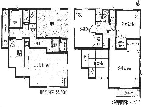 Floor plan. 24,900,000 yen, 4LDK, Land area 104.76 sq m , Building area 108.13 sq m