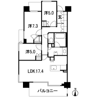 Floor: 3LDK, occupied area: 80.01 sq m