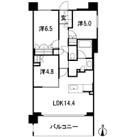 Floor: 3LDK, occupied area: 68.19 sq m