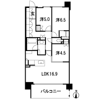 Floor: 3LDK, the area occupied: 76.5 sq m