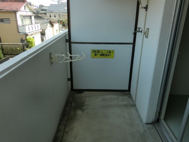 Balcony. Outdoor washing machine Storage