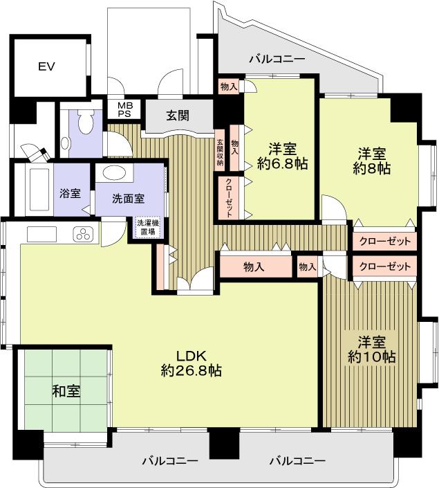 Floor plan. 4LDK, Price 48 million yen, Footprint 138.73 sq m , Balcony area 25.16 sq m 4 sided lighting ・ Floor plan of 4LDK I'd love to, Please refer to the local guidance!