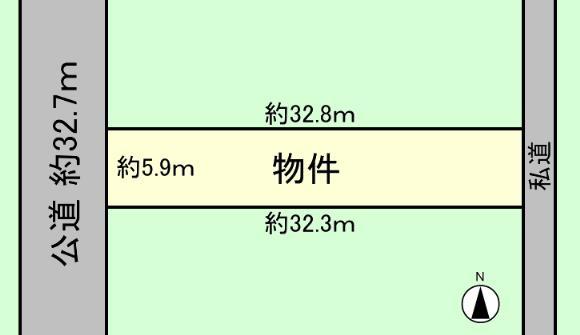 Compartment figure. Land price 59,800,000 yen, Land area 195.04 sq m