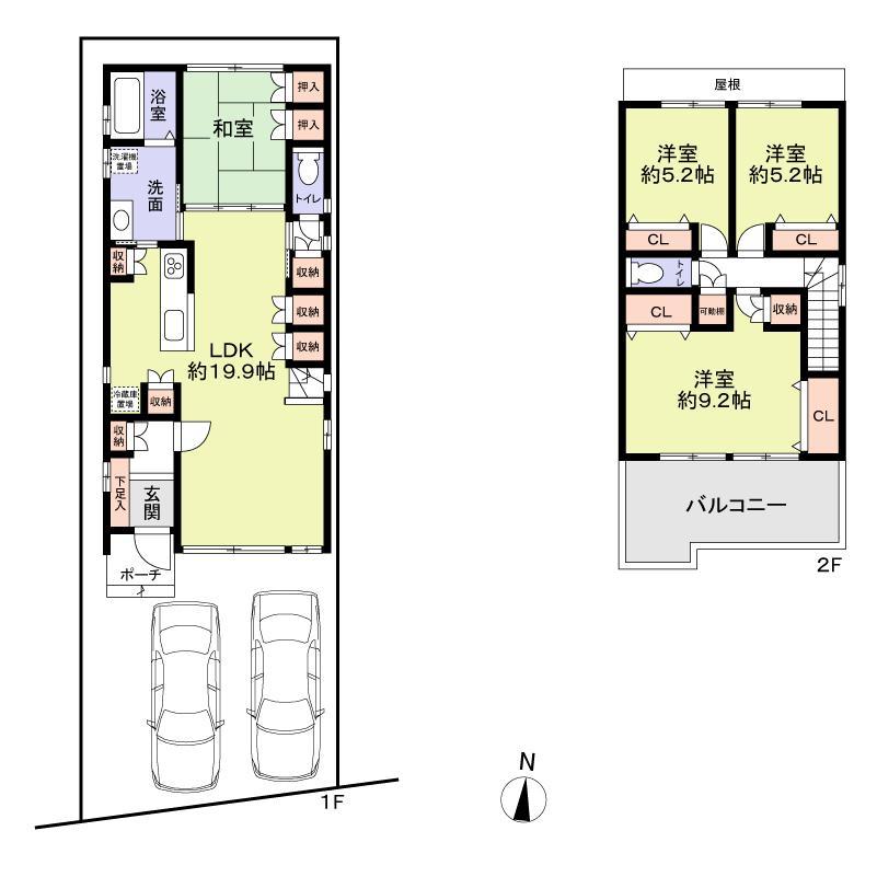 Floor plan. 47,800,000 yen, 4LDK, Land area 120.54 sq m , Building area 113.43 sq m 4LDK! 