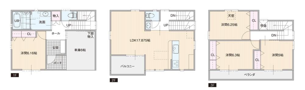 Building plan example (floor plan). Building plan example (C partition) 4LDK, Land price 16,740,000 yen, Land area 82.26 sq m , Building price 23,060,000 yen, Building area 118.62 sq m