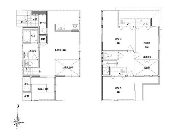 Other building plan example. Building recommended plan (No. 4 place) building price 18.1 million yen, Building area 101.04 sq m