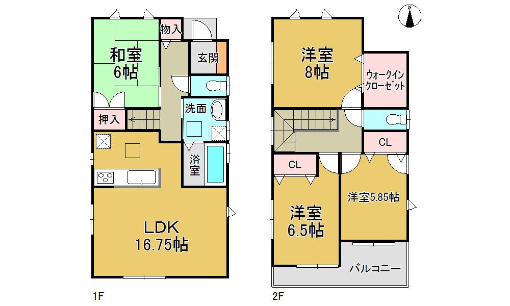 Floor plan. Price 26,800,000 yen, 4LDK, Land area 158.83 sq m , Building area 102.87 sq m