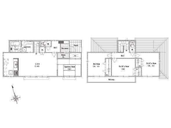 Other building plan example. Building plan example (No. 2 place) building price 21 million yen, Building area 104.35 sq m