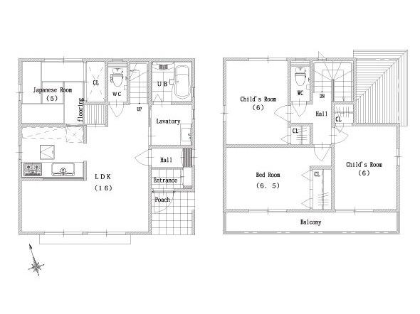 Other building plan example. Building plan example (No. 2 place) building price 19.2 million yen, Building area 91.10 sq m