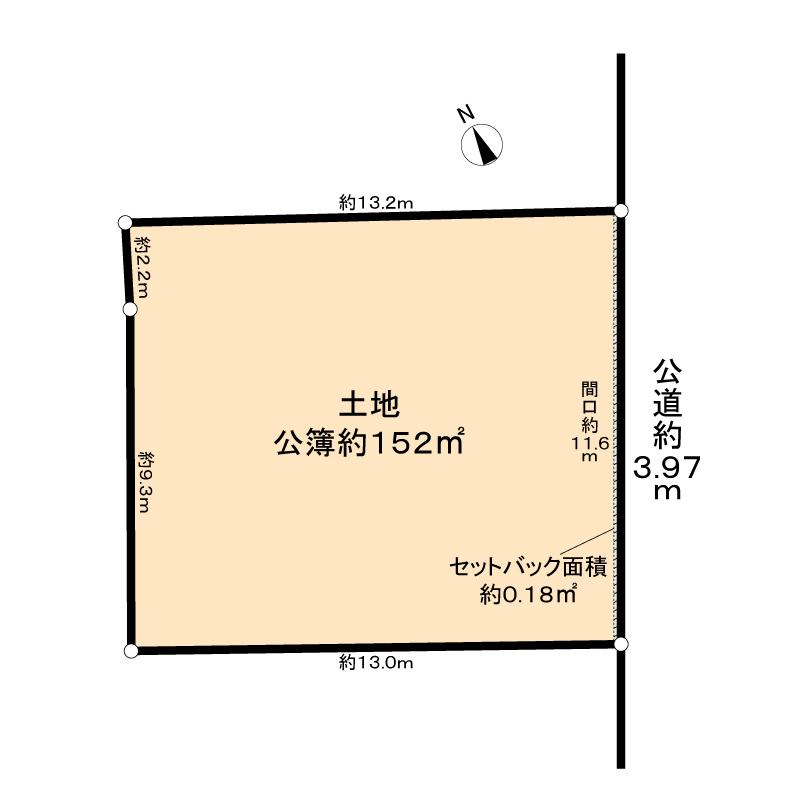 Compartment figure. Land price 16 million yen, Land area 152 sq m