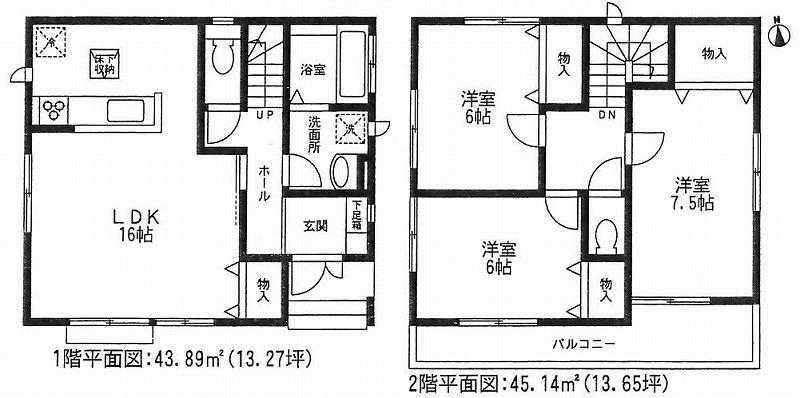 Floor plan. 25,800,000 yen, 3LDK, Land area 128.48 sq m , Building area 89.03 sq m