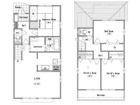 Other building plan example. Building plan example (No. 3 locations) Building price 19.6 million yen, Building area 101.04 sq m