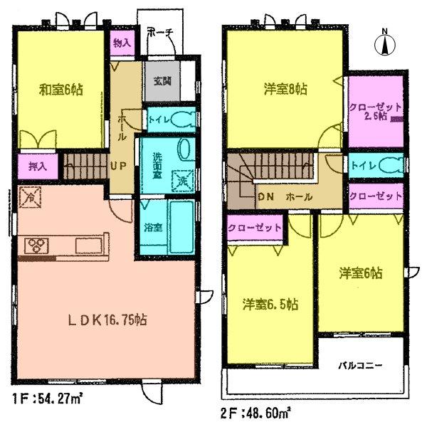 Floor plan. 26,800,000 yen, 4LDK, Land area 158.83 sq m , Building area 102.87 sq m